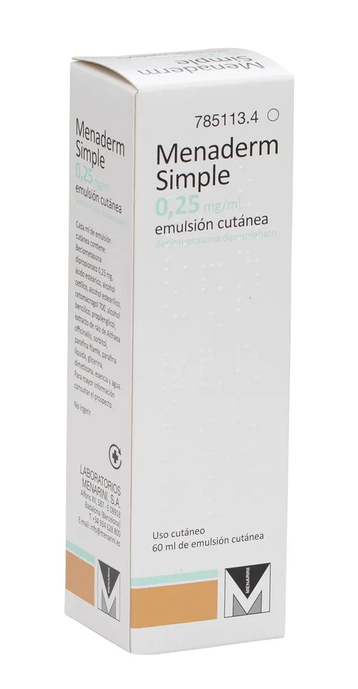 Menaderm Simple 0,25 mg/ml emulsione cutanea emulsione, cutanea