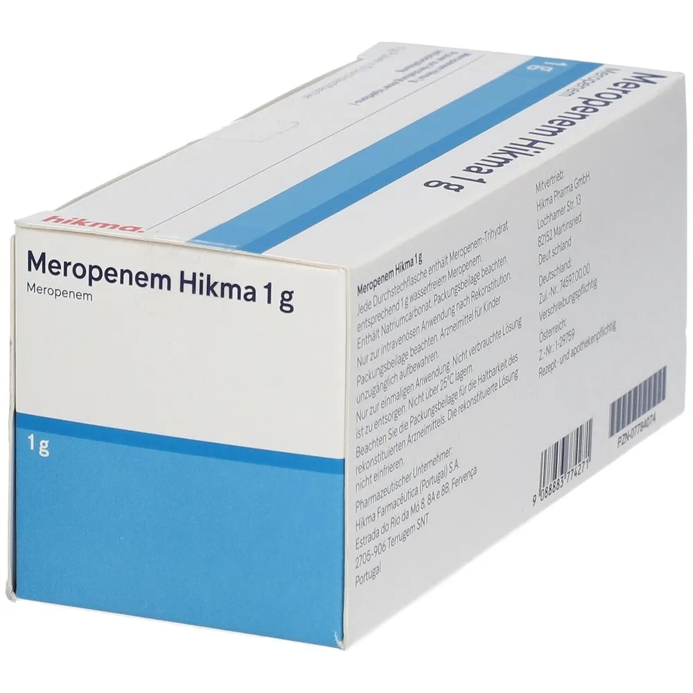 Meropenem Hikma 1 g polvere per soluzione iniettabile e per infusione EFG polvere per soluzione iniettabile e per perfusione