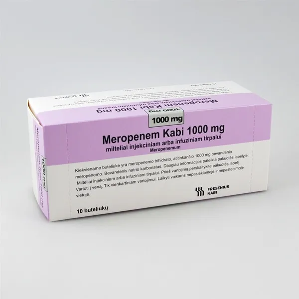 Meropenem Kabi 1000 mg powder for injection or for infusion EFG powder for injectable solution and for perfusion