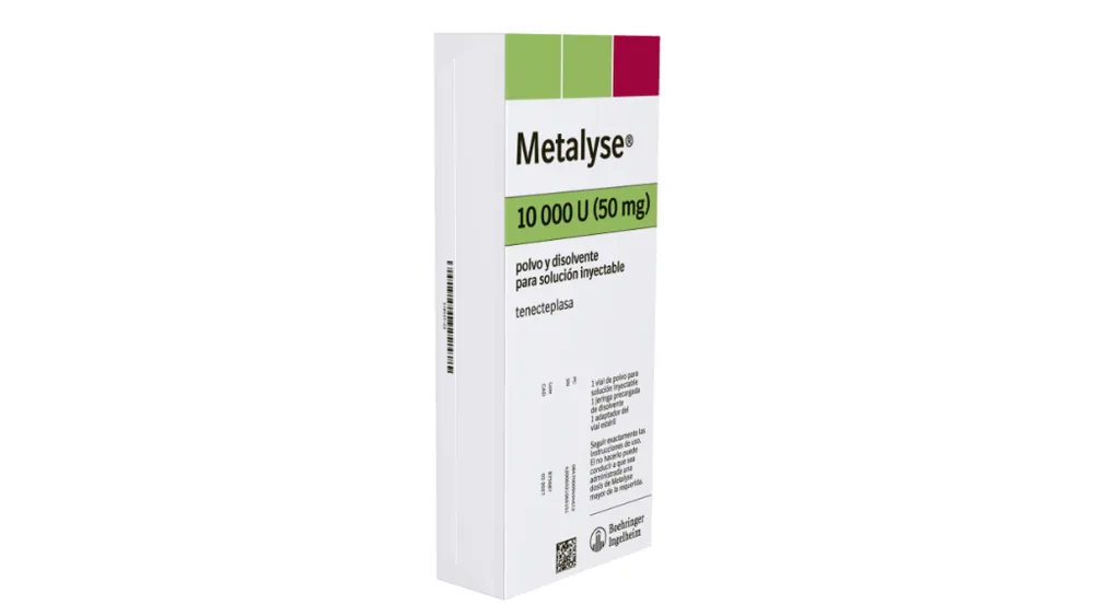 Metalyse 10.000 unità (50 mg) polvere e solvente per soluzione iniettabile polvere e solvente per soluzione per iniezione