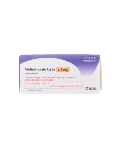 Metotrexato settimanale Cipla 2,5 mg compresse EFG compresse