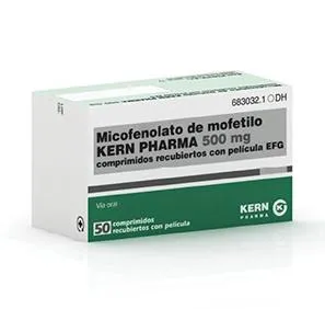 Mycophenolate mofetil Kern Pharma 500 mg film-coated tablets EFG tablets, film-coated