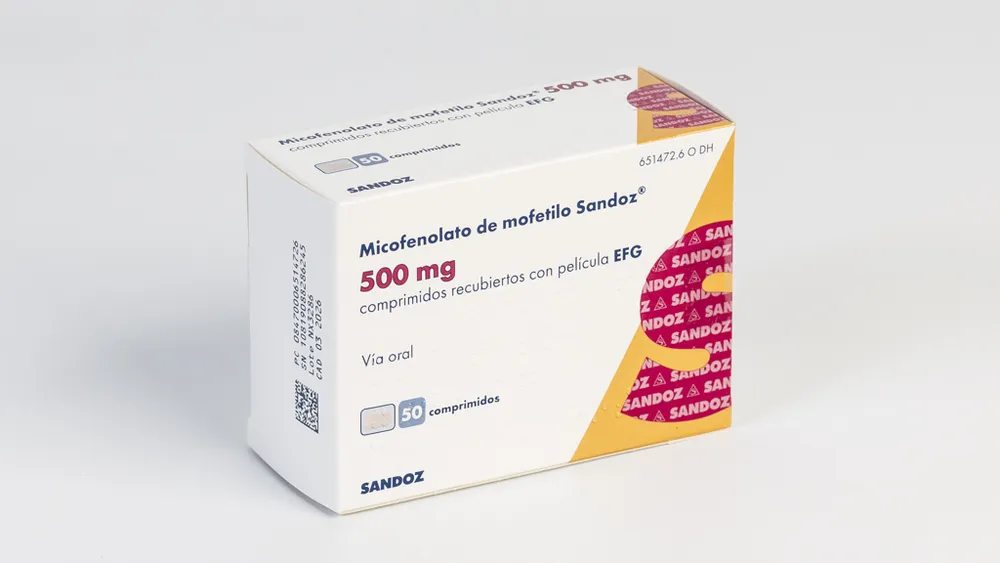 Mycophenolate mofetil Sandoz 500 mg film-coated tablets EFG tablets, film-coated