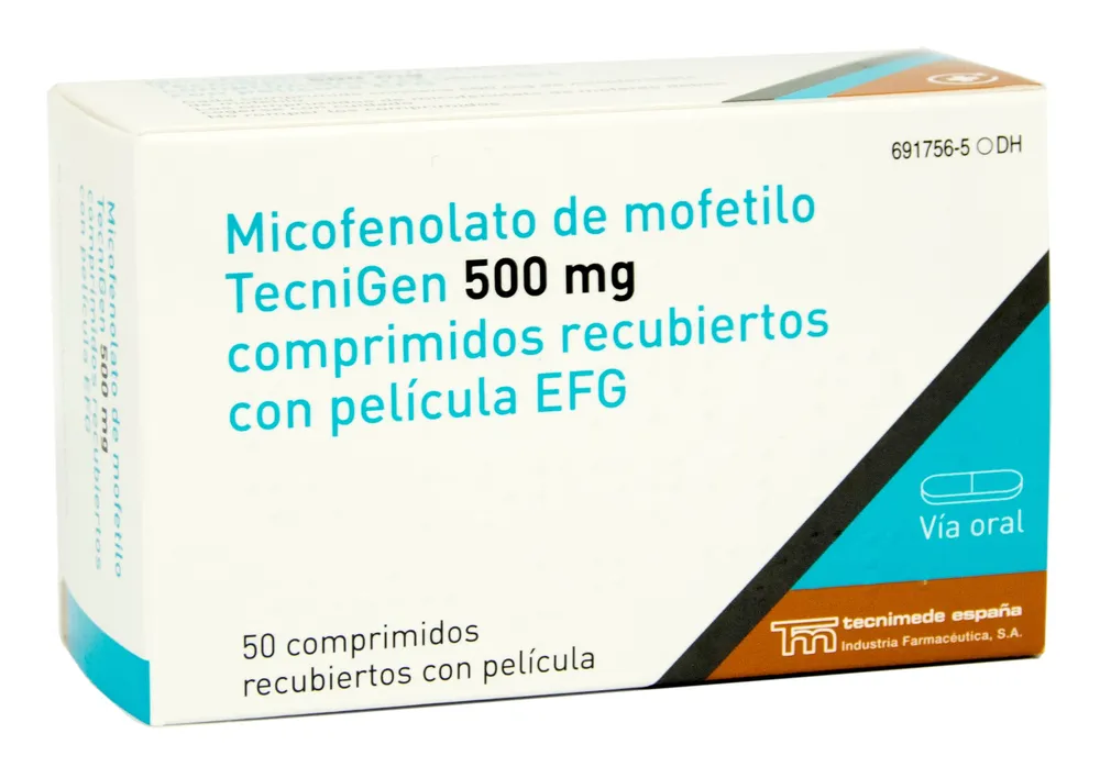 Mycophenolate mofetil Tecnigen 500 mg film-coated tablets EFG tablets, film-coated