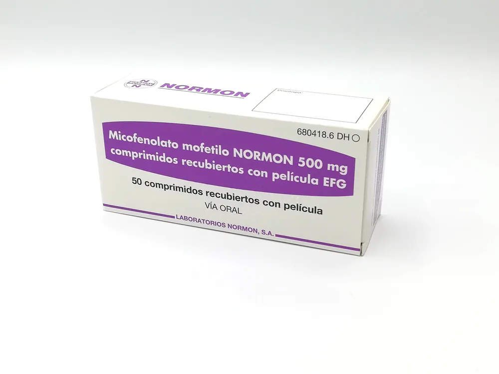 Mycophenolate mofetil Normon 500 mg film-coated tablets EFG tablets, film-coated
