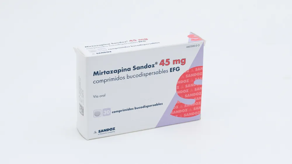 Mirtazapine Sandoz 45 mg orodispersible tablets EFG tablets, buccodispersable