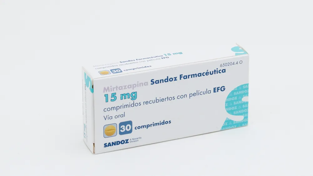 Mirtazapine Sandoz Farmacéutica 15 mg film-coated tablets EFG tablets, film-coated