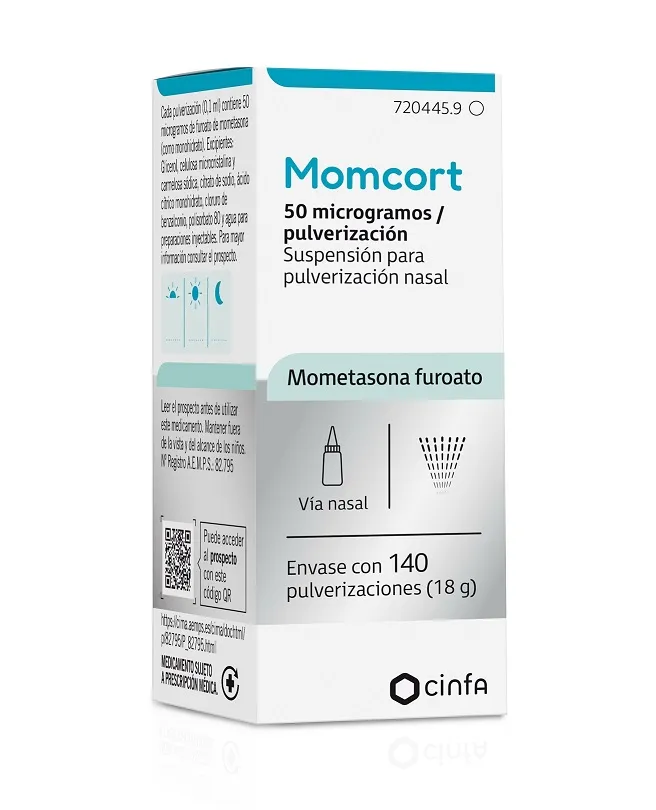 Momcort 50 microgrammi/polverizzazione sospensione per pulverizzazione nasale sospensione per spray nasale