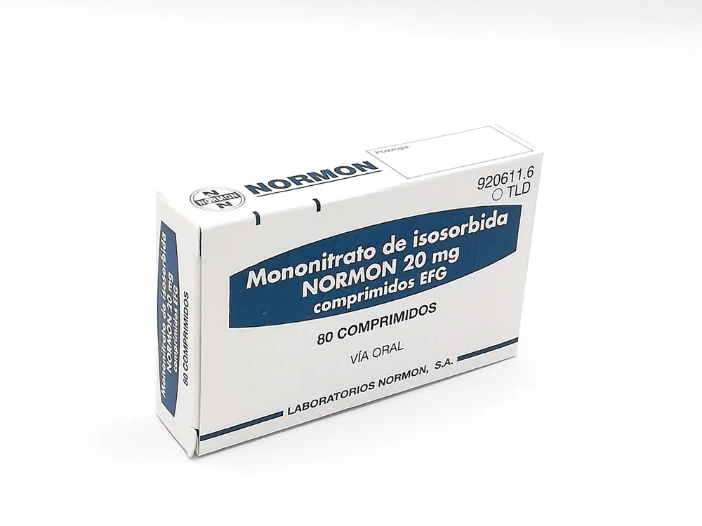 Isosorbide mononitrate Normon 20 mg tablets EFG tablets