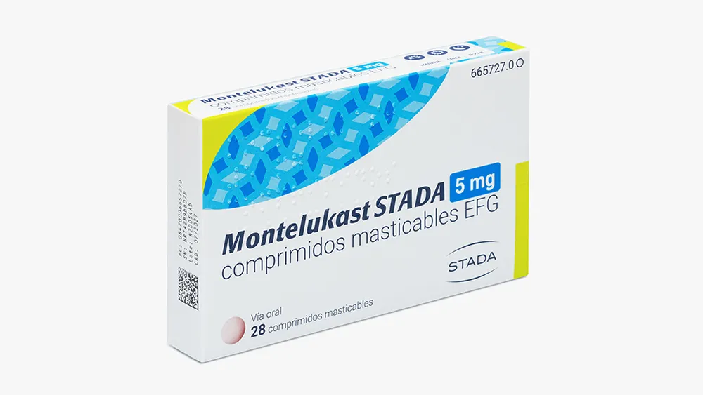 MONTELUKAST STADA 5 mg COMPRIMIDOS MASTICABLES EFG COMPRIMIDO MASTICABLE
