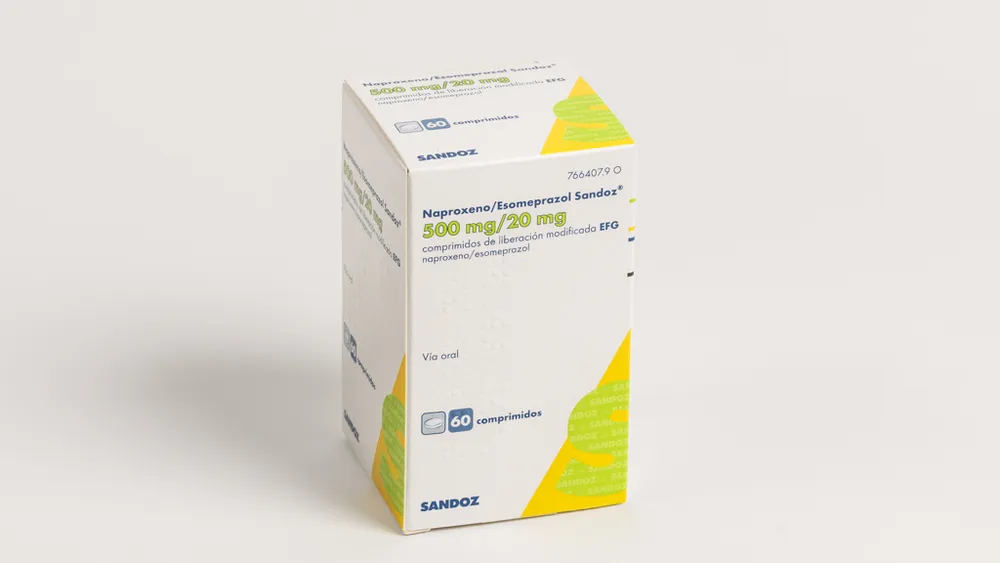 Naproxen/esomeprazole Sandoz 500 mg/20 mg modified-release tablets EFG tablets, modified release