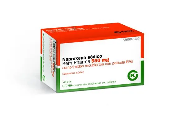 Naproxen sodium Kern Pharma 550 mg film-coated tablets EFG tablets, film-coated