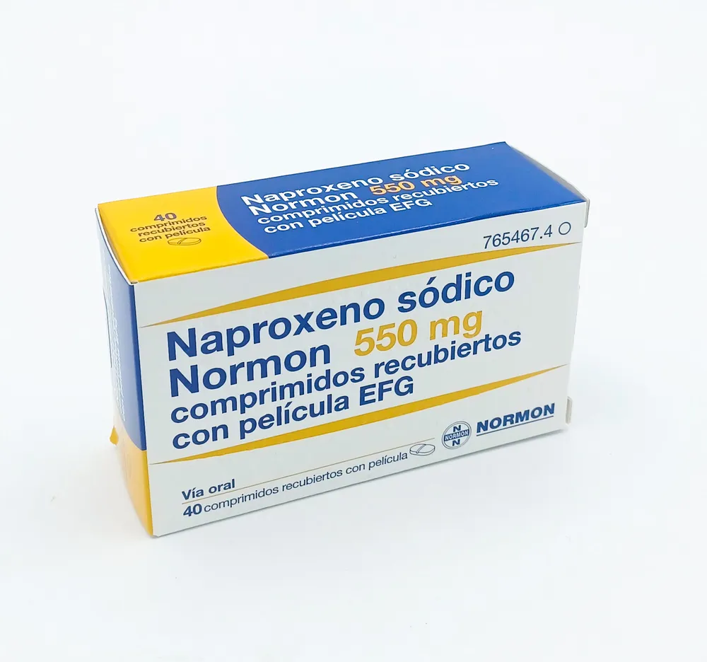 Naproxen sodium Normon 550 mg film-coated tablets EFG tablets, film-coated