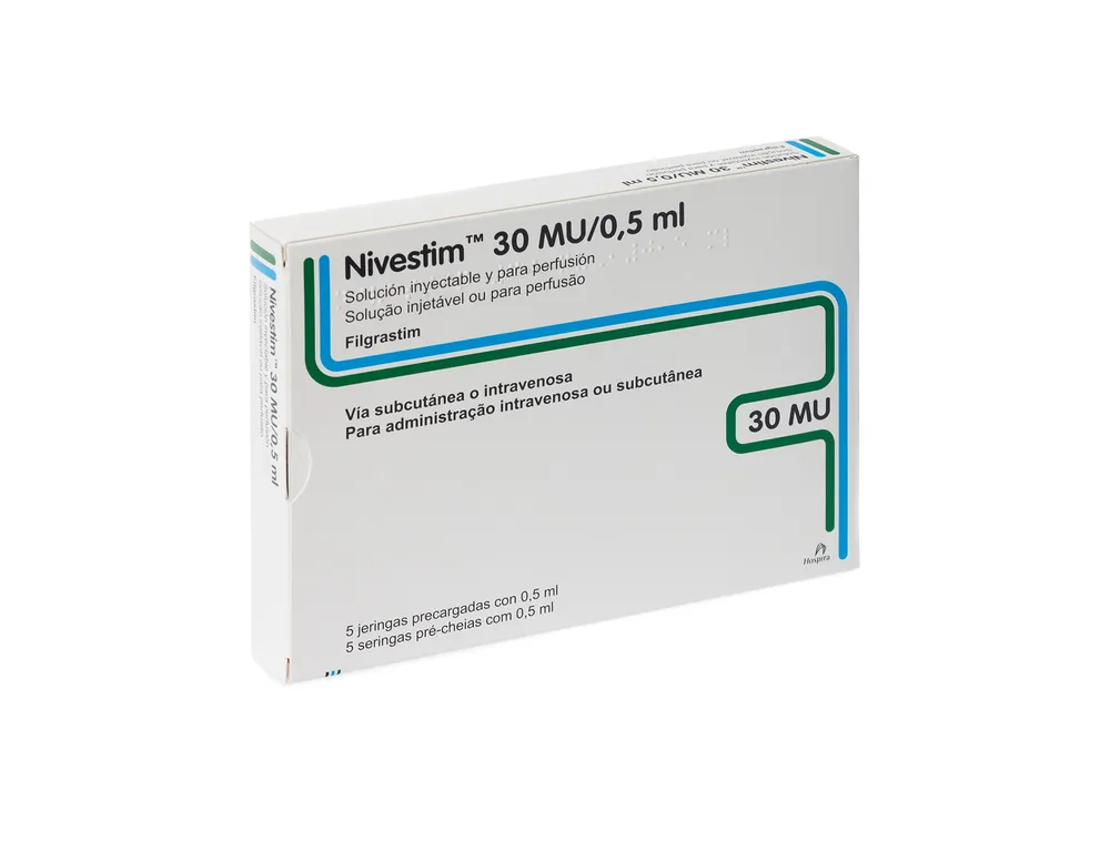 Nivestim 30 MU/0.5 ml solution for injection and infusion solution for injection and infusion in pre-filled syringe