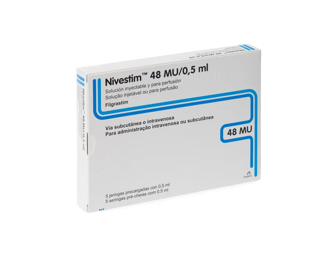 Nivestim 48 MU/0.5 ml solution for injection or for infusion solution for injection and infusion in pre-filled syringe