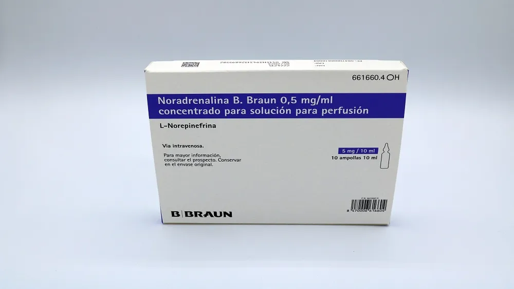Noradrenaline B. Braun 0.5 mg/ml concentrate for solution for infusion solution for infusion, concentrate