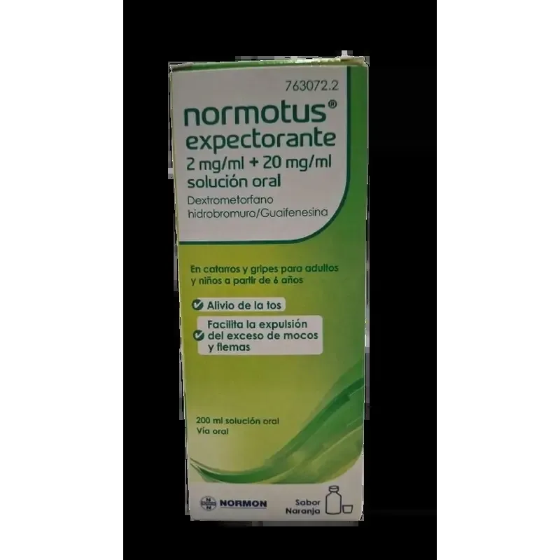 Normotus Espectorante 2 mg/ml + 20 mg/ml soluzione orale soluzione, orale