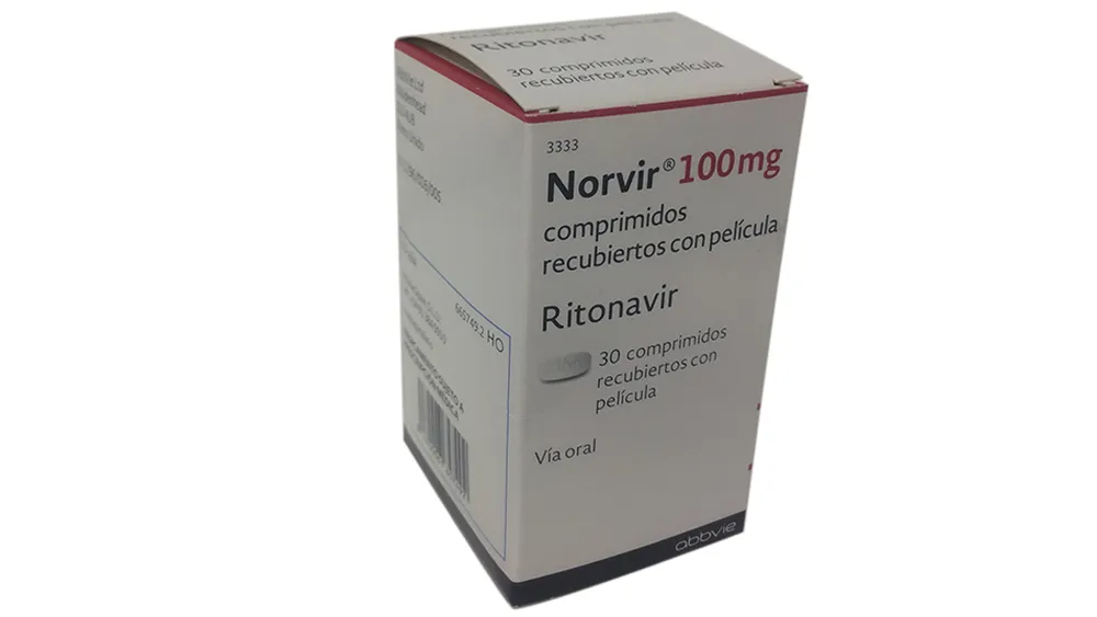 NORVIR 100 mg COMPRIMIDOS RECUBIERTOS CON PELICULA COMPRIMIDO RECUBIERTO CON PELÍCULA