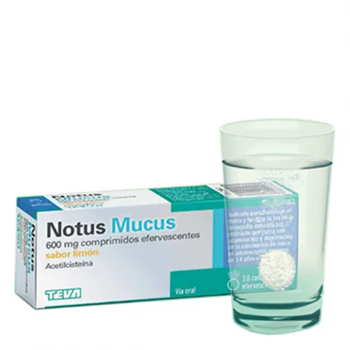 Notus Mucus 600 mg effervescent tablets lemon flavour tablets, effervescent