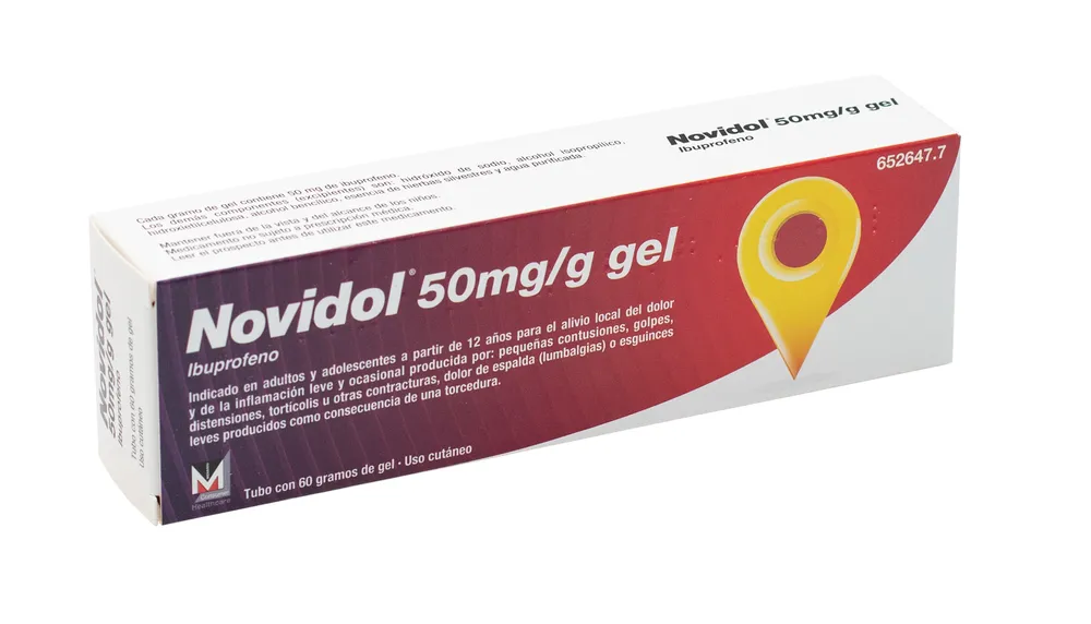 Novidol 50 mg/g gel gel
