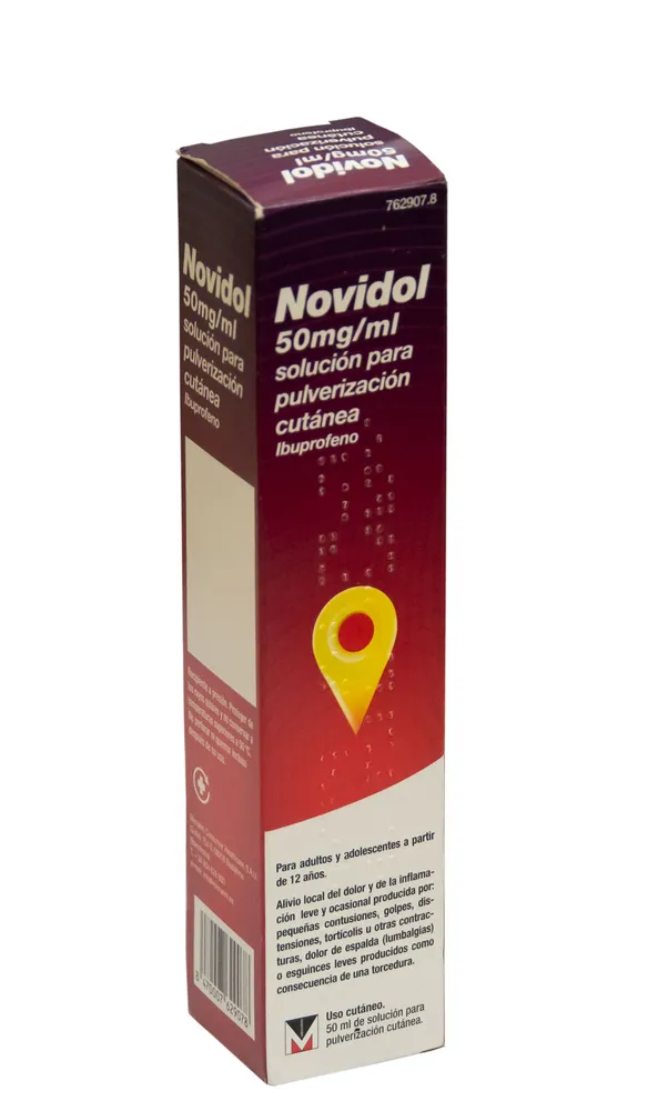 NOVIDOL 50 MG/ML SOLUCION PARA PULVERIZACION CUTANEA SOLUCIÓN PARA PULVERIZACIÓN CUTÁNEA