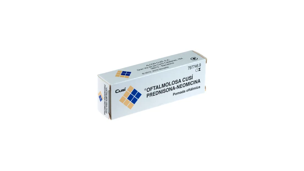 Oftalmolosa Cusí prednisone neomycin 5 mg/g + 5 mg/g ophthalmic ointment ointment, ophthalmic