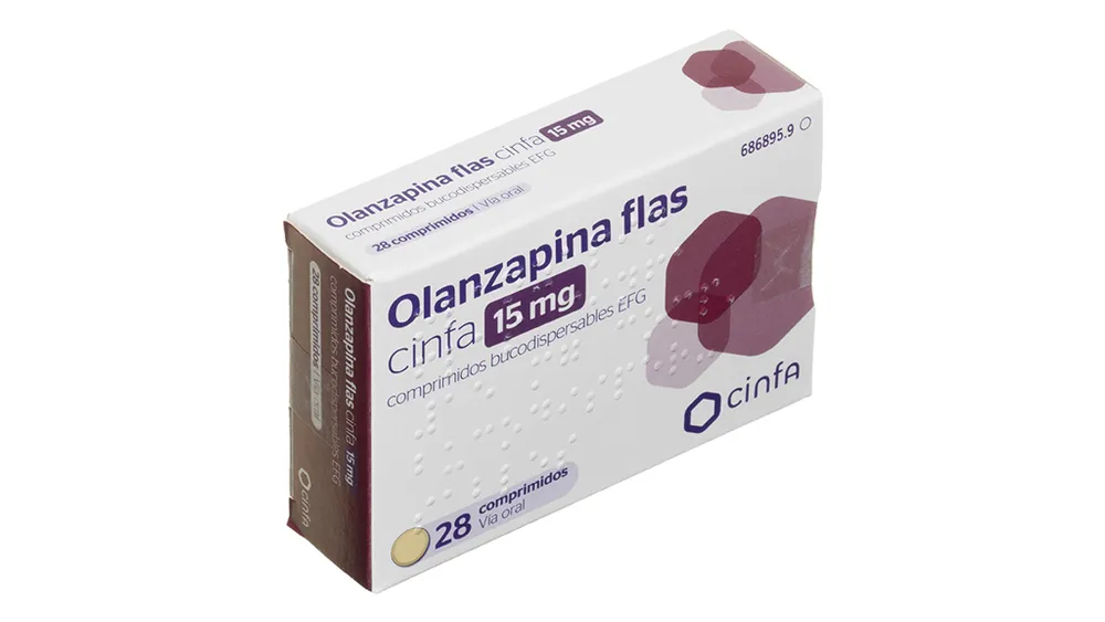 Olanzapine Flas CINFA 15 mg orodispersible tablets EFG tablets, buccodispersable