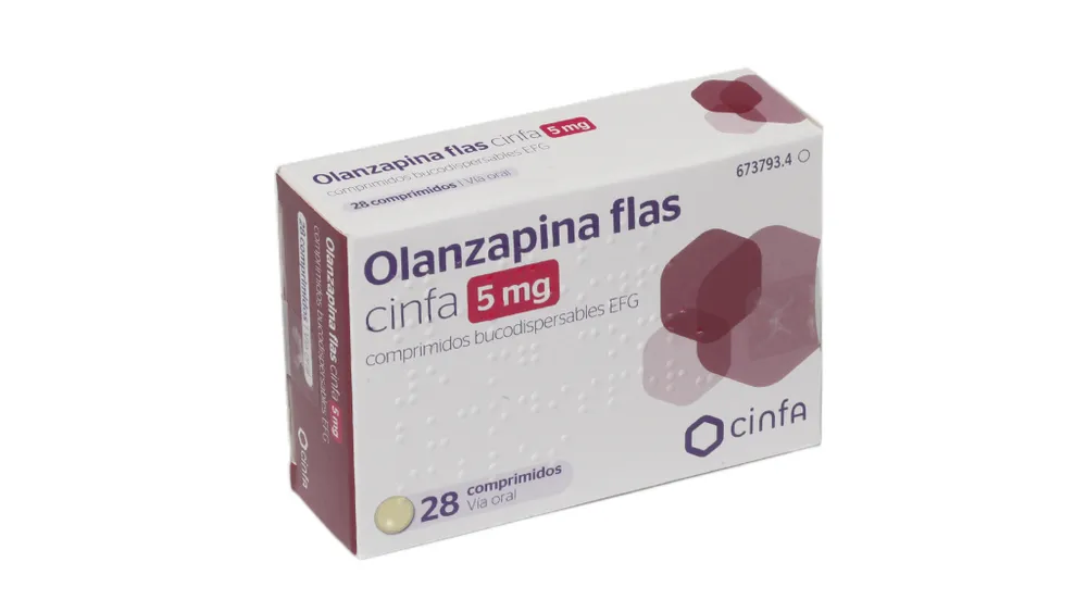 Olanzapine Flas Cinfia 5 mg orodispersible tablets EFG tablets, buccodispersable