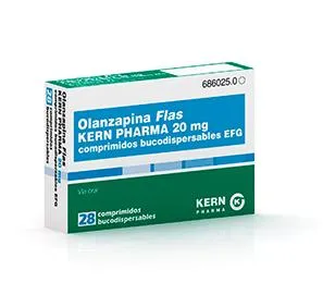 Olanzapine Flas Kern Pharma 20 mg orodispersible tablets EFG tablets, buccodispersable