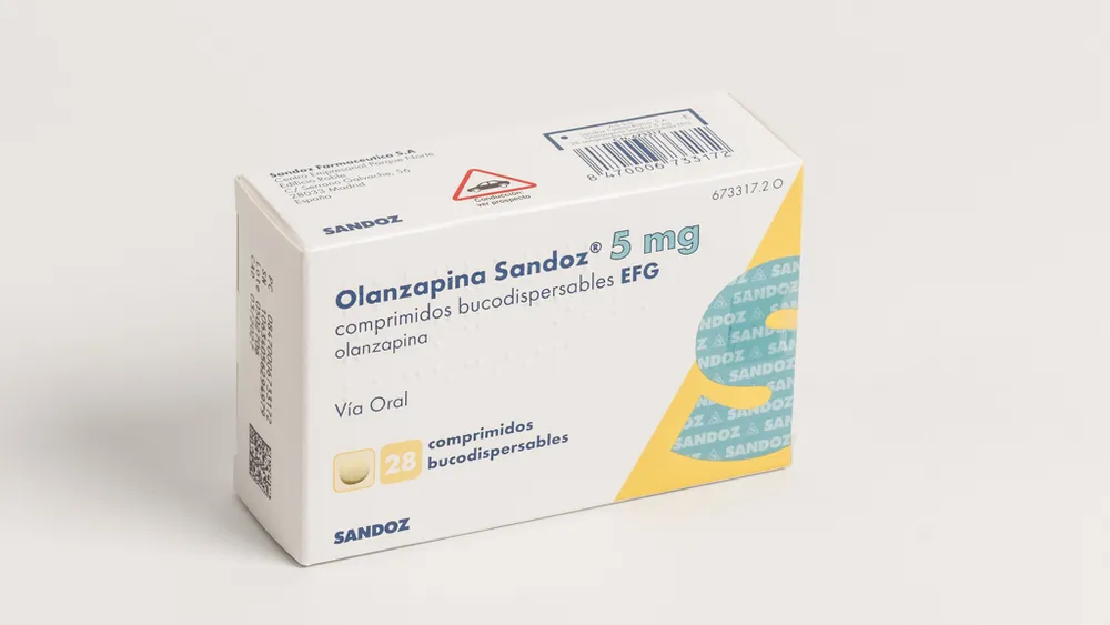 Olanzapine Sandoz 5 mg orodispersible tablets EFG tablets, buccodispersable