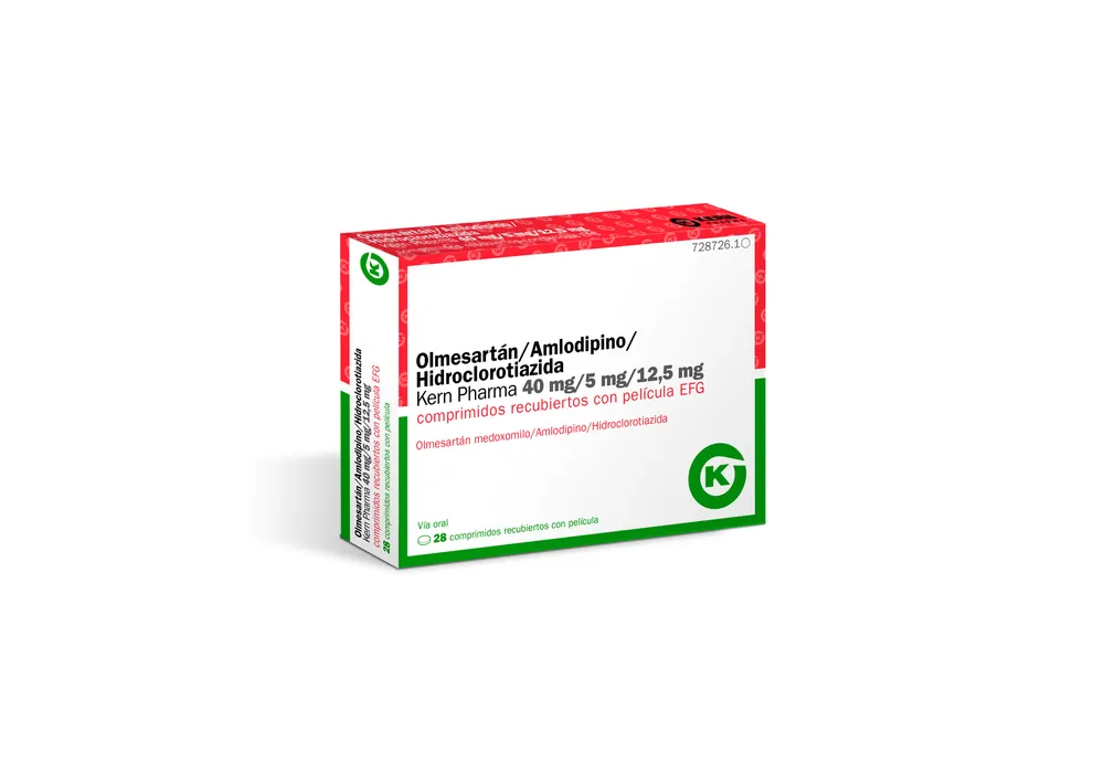 Olmesartan/amlodipino/idroclorotiazide Kern Pharma 40 mg/5 mg/12,5 mg compresse rivestite con film EFG compresse, rivestite con film