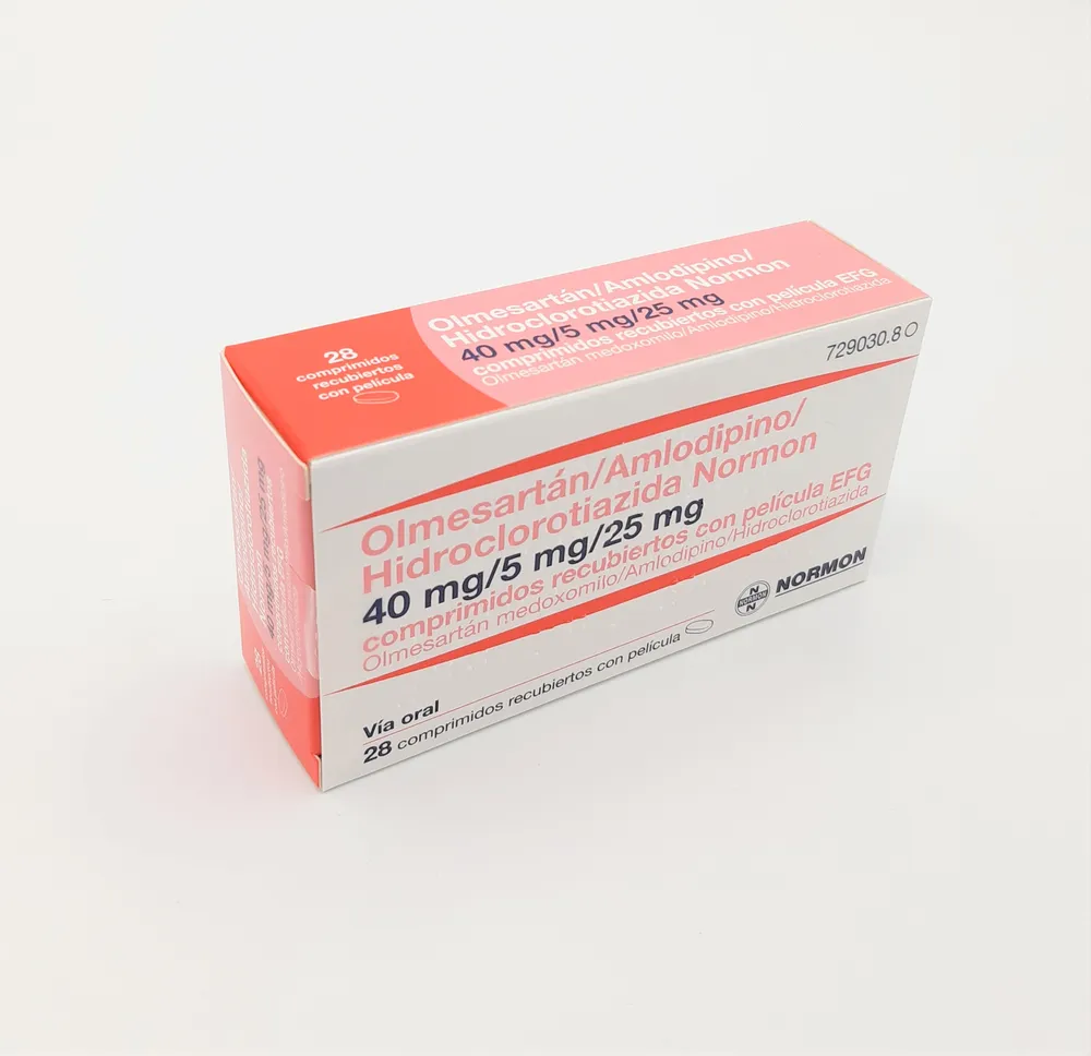 Olmesartan/amlodipino/idroclorotiazide Kern Pharma 40 mg/5 mg/25 mg compresse rivestite con film EFG compresse, rivestite con film