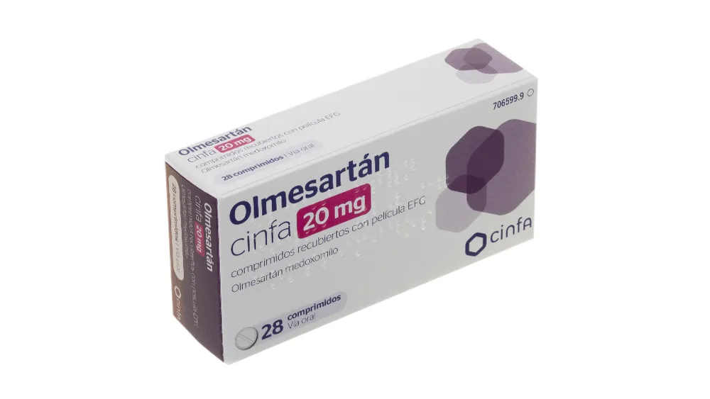 Olmesartan CINFA 20 mg compresse rivestite con film EFG compresse, rivestite con film