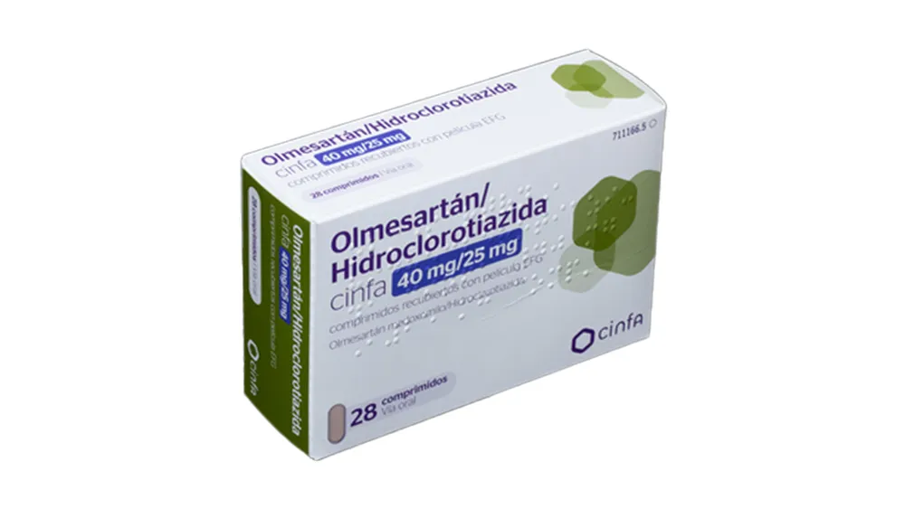 Olmesartan/hydrochlorothiazide Cinfa 40 mg/25 mg film-coated tablets EFG tablets, film-coated