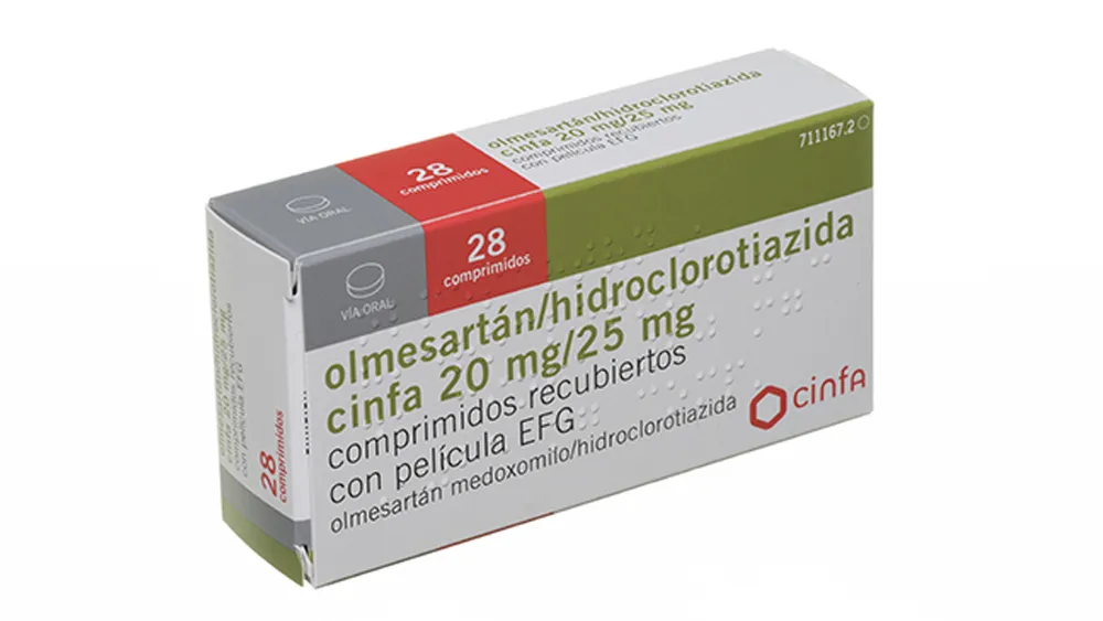 Olmesartan/hydrochlorothiazide Viatris 20 mg/25 mg film-coated tablets EFG tablets, film-coated