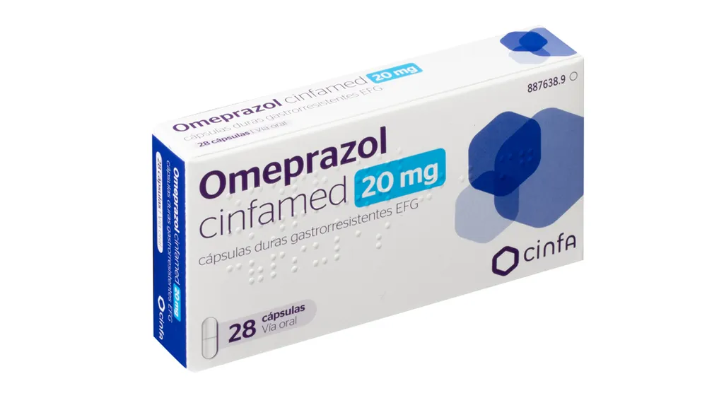Omeprazolo Cinfamed 20 mg capsule rigide gastroresistenti EFG capsula, dura gastrorresistente