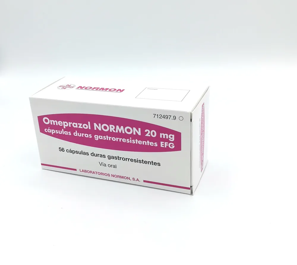 Omeprazolo Normon 20 mg capsule rigide gastroresistenti EFG capsula, dura gastrorresistente