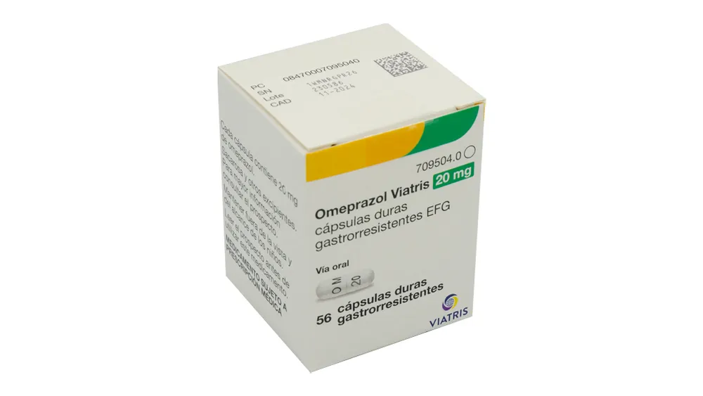 Omeprazolo Viatris 20 mg capsule rigide gastroresistenti EFG capsula, dura gastrorresistente