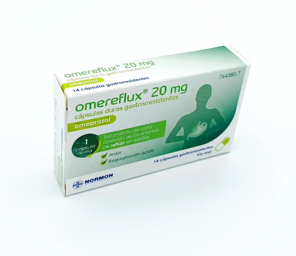 Omereflux 20 mg gastro-resistant hard capsules capsules, hard, enteric-coated
