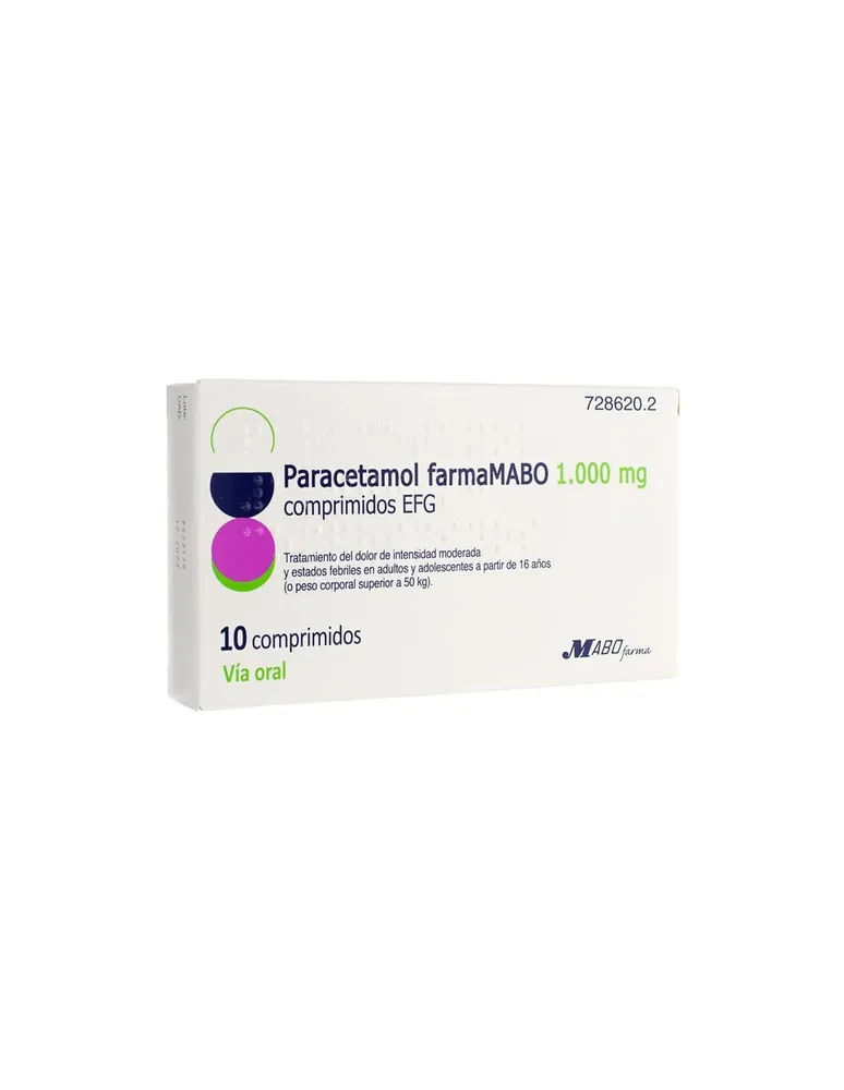 Paracetamol Farmamabo 1000 mg tablets EFG tablets