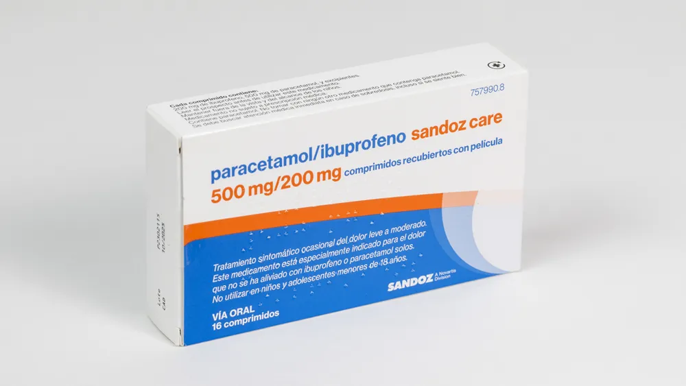 Paracetamolo/ibuprofene Sandoz Care 500 mg/200 mg compresse rivestite con film compresse, rivestite con film