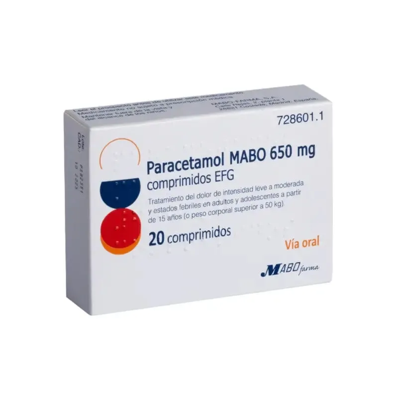 Paracetamol Mabo 650 mg tablets EFG tablets