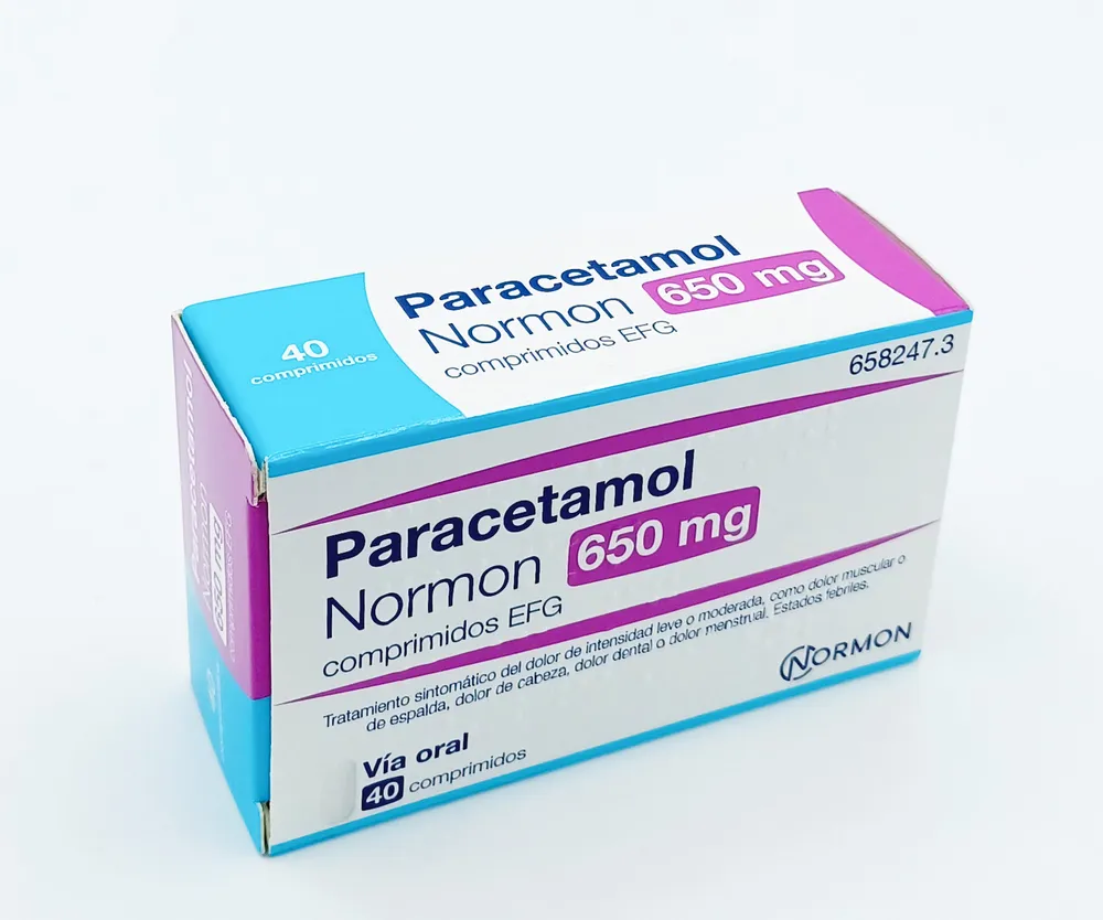 Paracetamol Normon 650 mg tablets EFG tablets