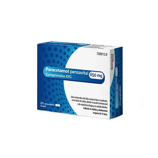 Paracetamol Pensavital 650 mg tablets EFG tablets