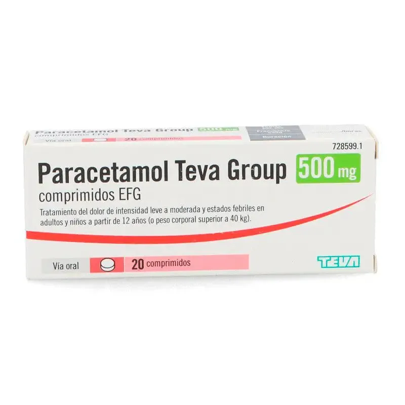 Paracetamol Teva Group 500 mg tablets EFG tablets