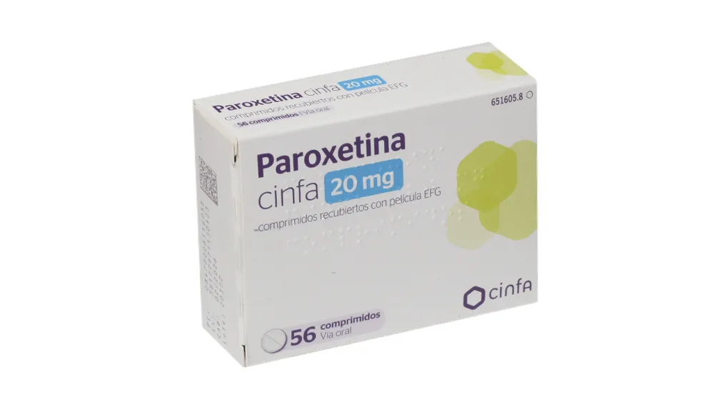 Paroxetina Cinfa 20 mg compresse rivestite con film EFG compresse, rivestite con film