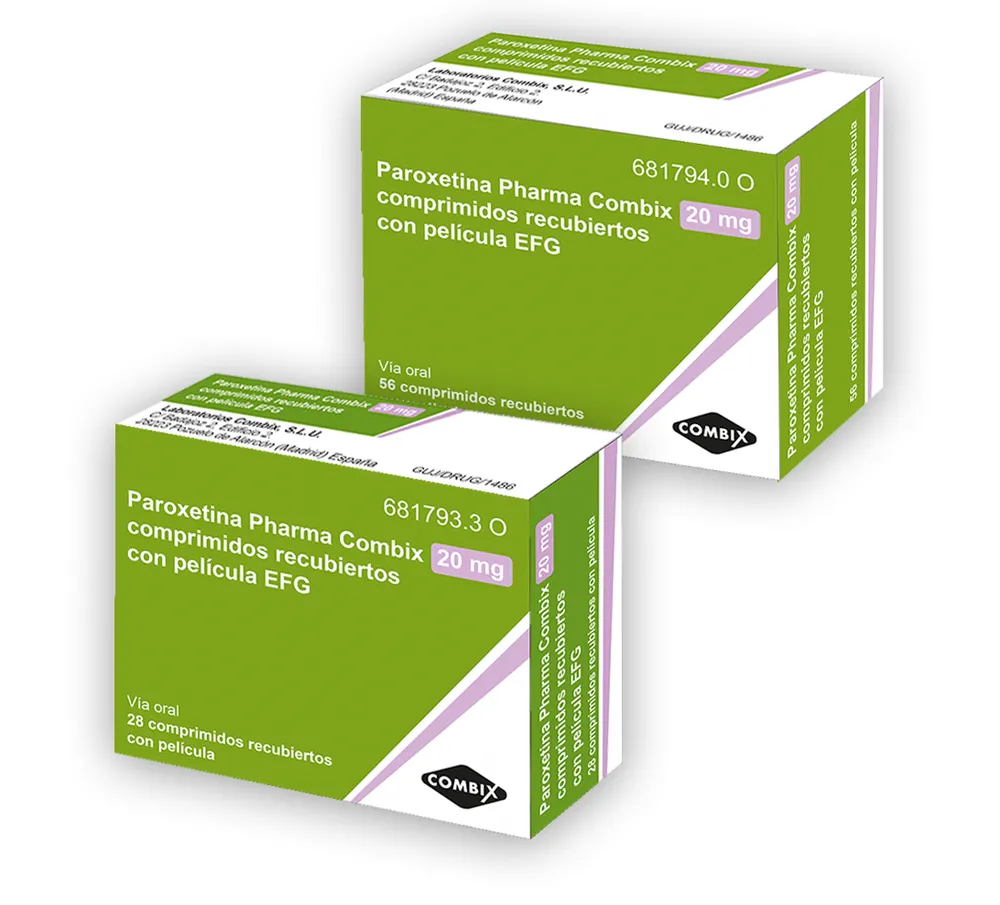 Paroxetine Pharma Combix 20 mg film-coated tablets EFG tablets, film-coated