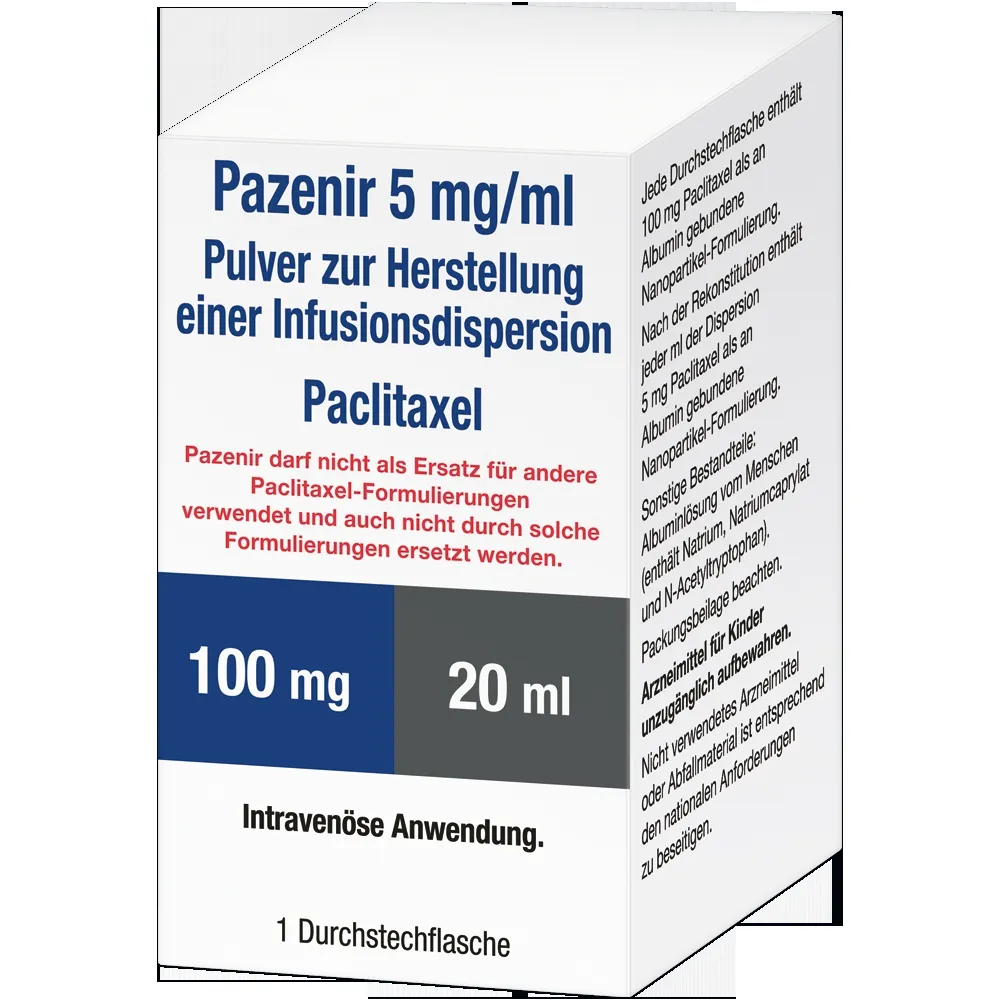 PAZENIR 5 MG/ML POLVO PARA DISPERSION PARA PERFUSION EFG POLVO PARA DISPERSIÓN PARA PERFUSIÓN