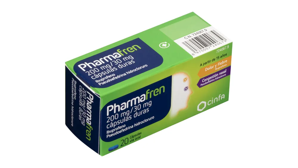 Pharmafren 200 mg/30 mg capsule rigide capsule, rigide