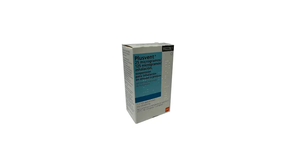 Plusvent 25 micrograms/125 micrograms/inhalation, suspension for inhalation pressurised container suspension for inhalation in pressurized container